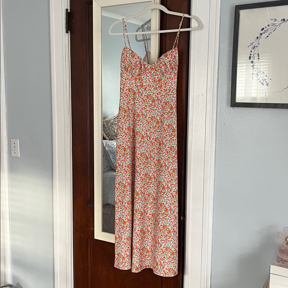 Princess Polly Pink and Green Floral Dress